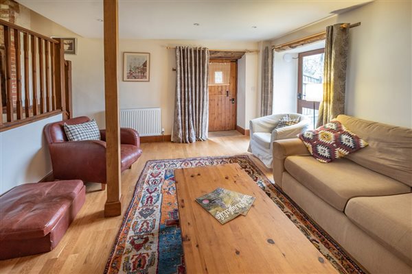 Living room with patio doors 