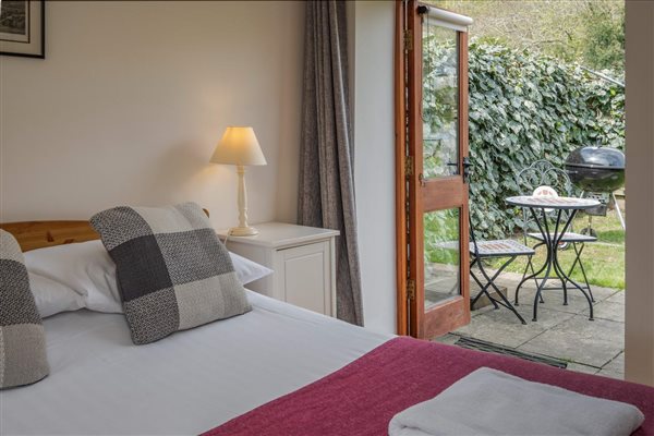 Bedroom opens onto garden