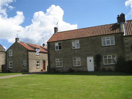 Lilac Farm Cottages from village