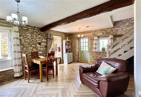 Living room to kitchen view
