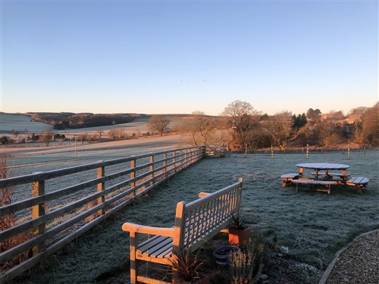 Frosty view from the picnic area