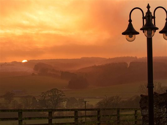 Sunset over the North York Moors National Park