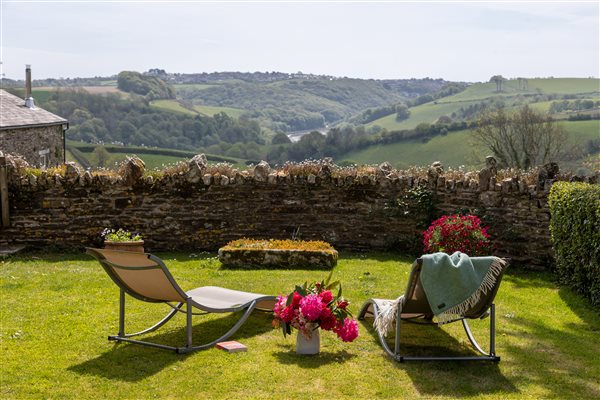 Countryside views down the valley to Looe