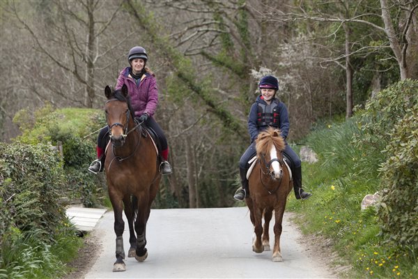 Horse riding at Treworgey 
