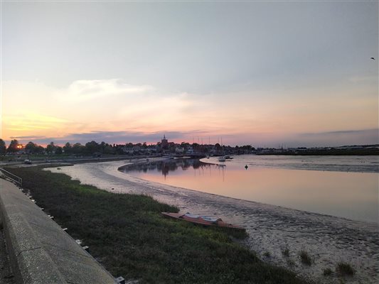 View of Maldon at Sunset from Promenade Park
