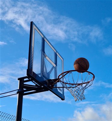 Enjoy a game of Basket Ball on the sports court