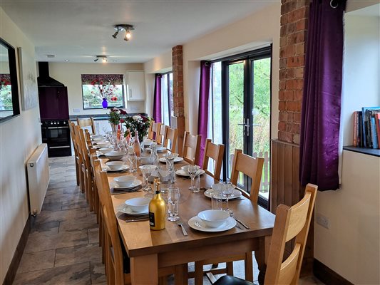 Dining area with stunning views in Buttercups