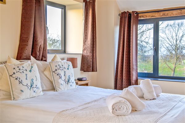 Double bedroom with lovely countryside views