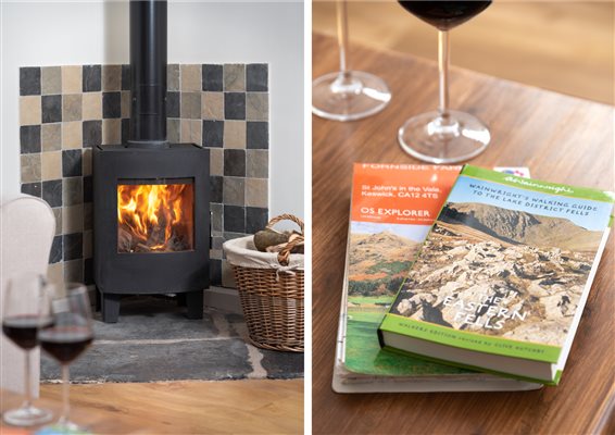 holiday cottage with log burner in lake district