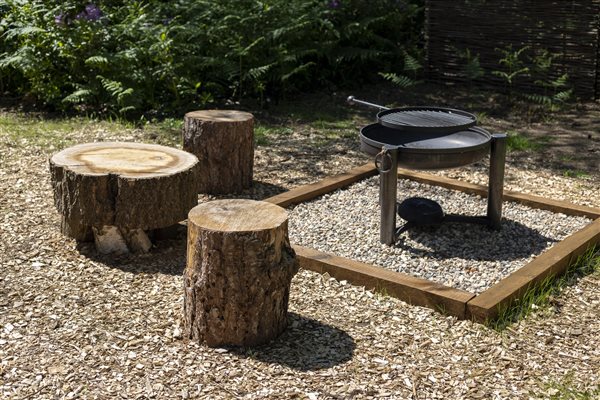 fire pit and grill