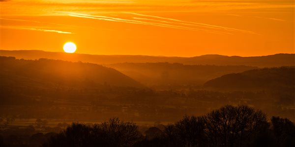 Treberfedd Farm Holiday Cottages Eco Holidays sunset sunrise