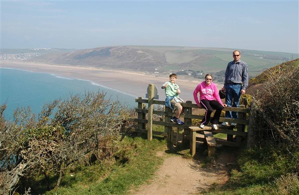 North Devon walking holidays family holidays Baggy Point