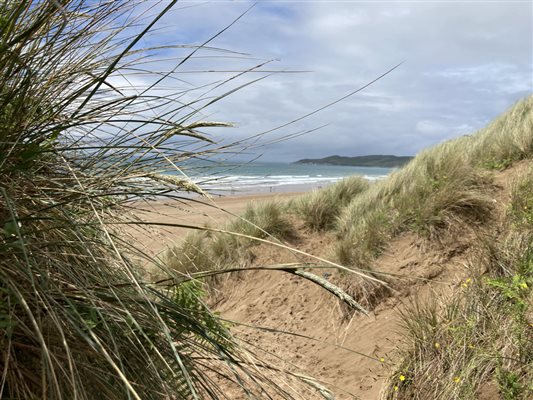 you can walk to Woolacombe beach (5 minutes) from Pickwell barton Cottage 