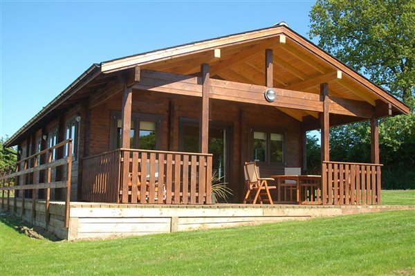 Front of cabins with a veranda