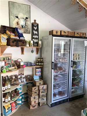 Inside the farm shop