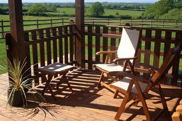 Log cabin veranda 