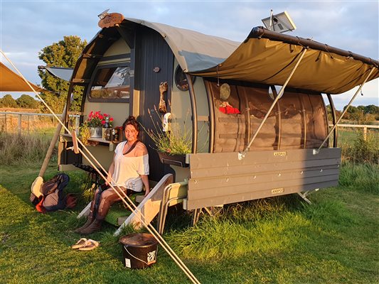 guest sat in Landpod