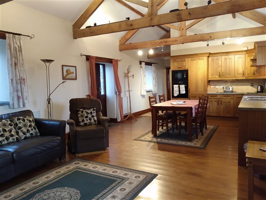 spacious open plan living area