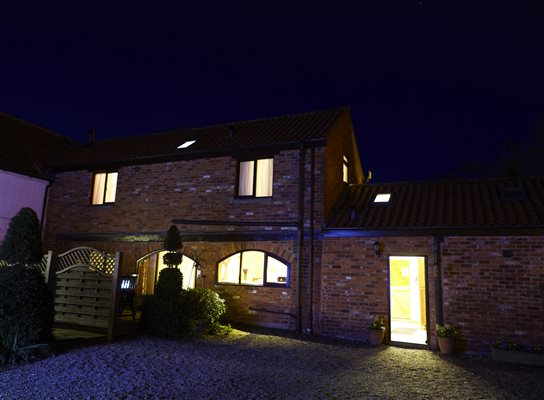 Humble Bee Cottage at Night