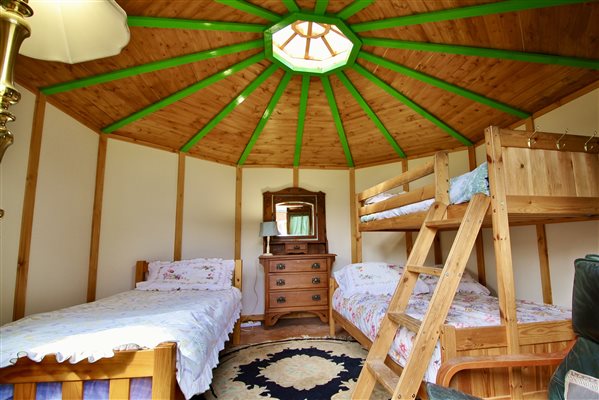 Inside Yurt Nanny Iris