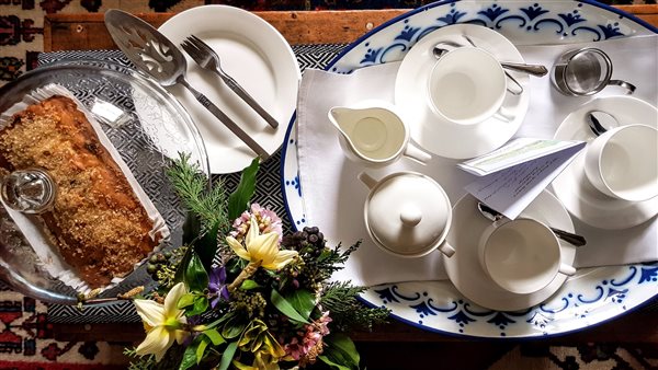 The welcome tray - all ready for guests :)