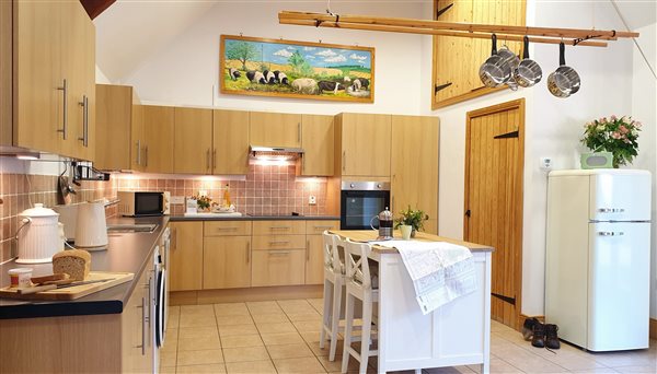 A morning cup of coffee in the sunny spacious kitchen