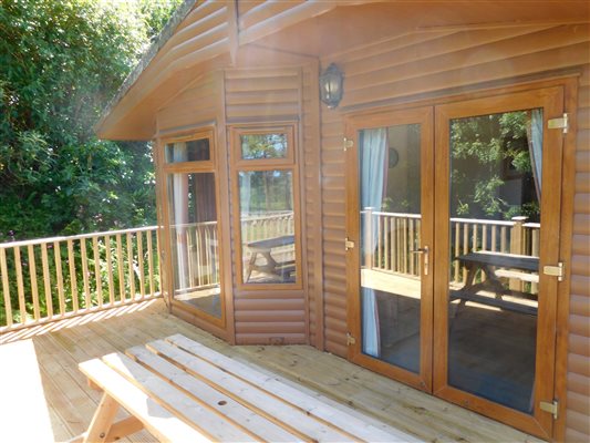 Secluded lodge at Lower Campscott farm