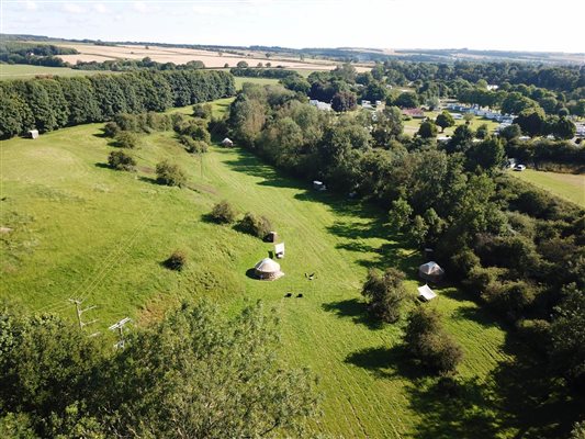 Pony Glamping Aerial View