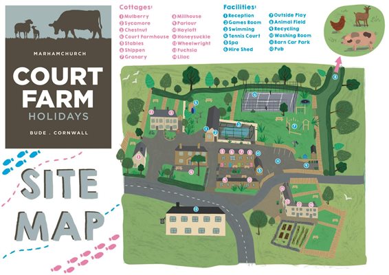 Court Farm Site Map