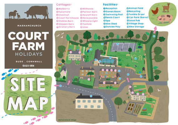 Court Farm Holidays - Site Map