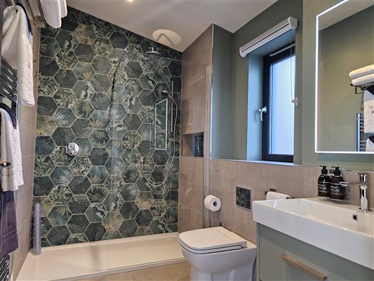 Woodland lodge shower room