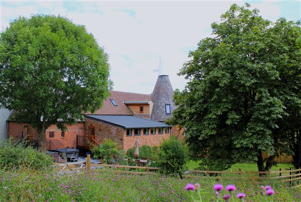 Hop Kiln Wild Flower Area View