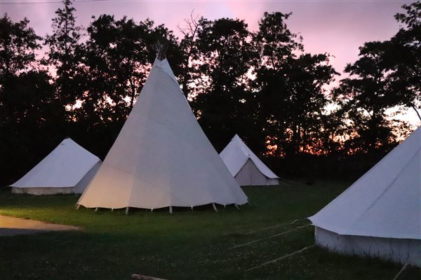 Bell tents. Bell tents.
