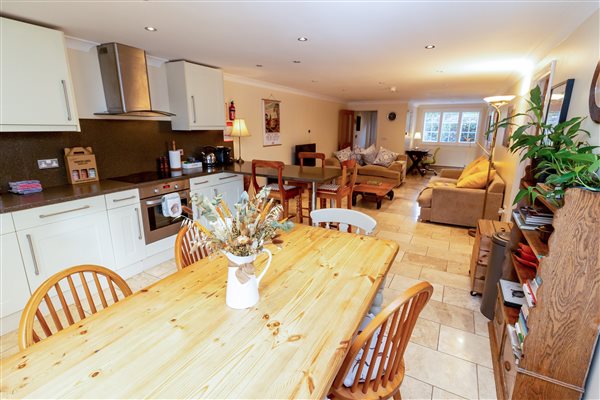 Internal view from the garden side of the cottage