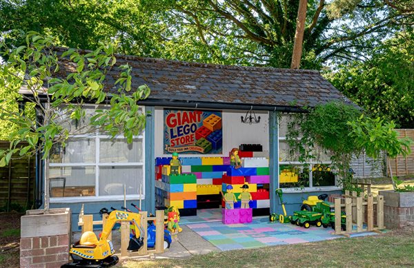 giant lego play barn