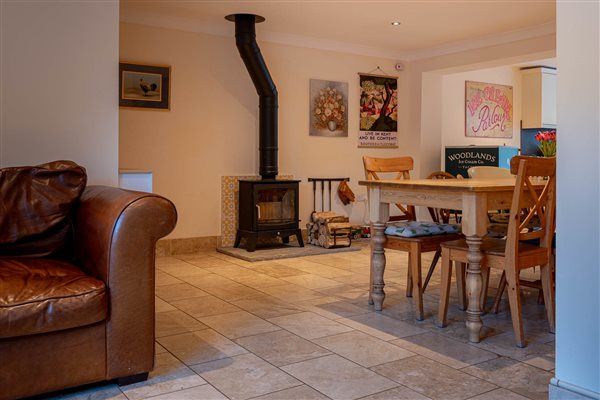 wood burner dining room