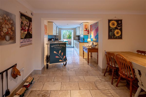 kitchen with ice cream parlour