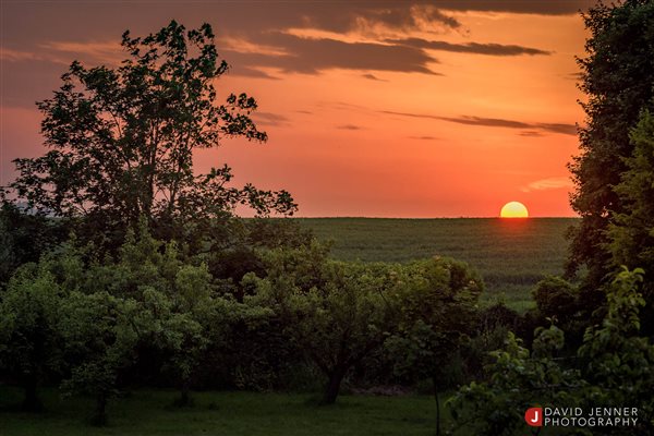 sunset over yalding