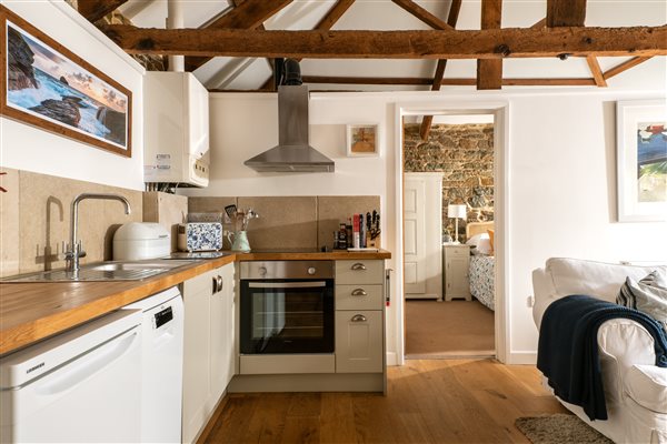 Kitchen of a luxury farm barn