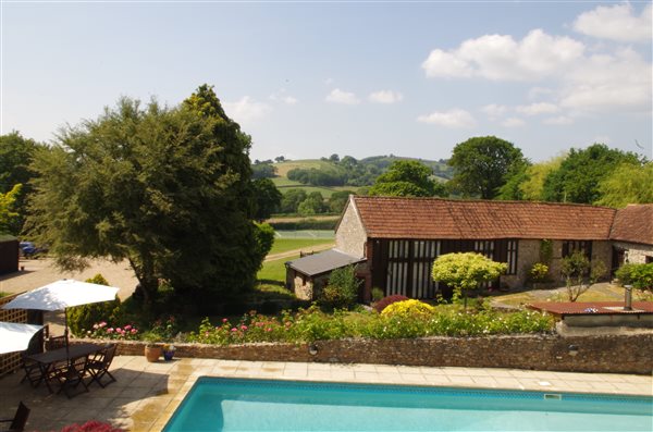 Cottages viewed from the pool