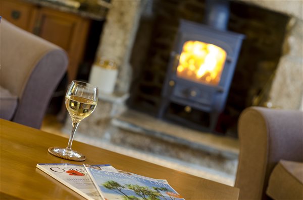 Cosy woodburners in some cottages.