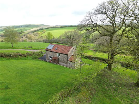 Rear View looking down the valley to the sea