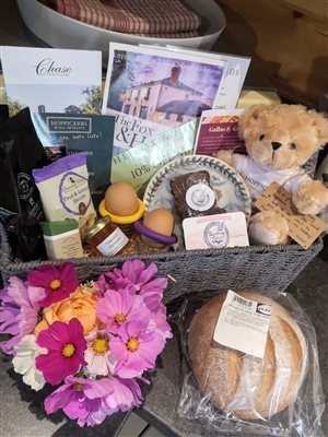 Welcome hampers with local produce on arrival