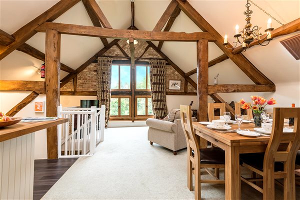 Open plan living/dining/kitchen in Barn