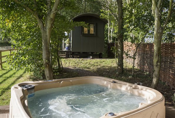 Relax in the bubbling hot tub