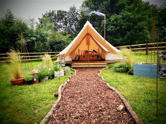Fully furnished Bell tent