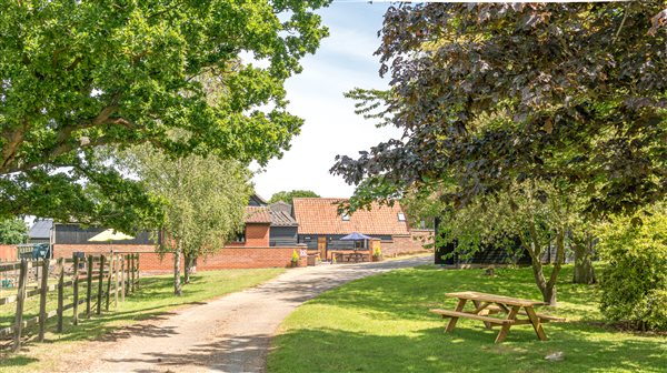 The drive leading to Old Hall Farm Cottages