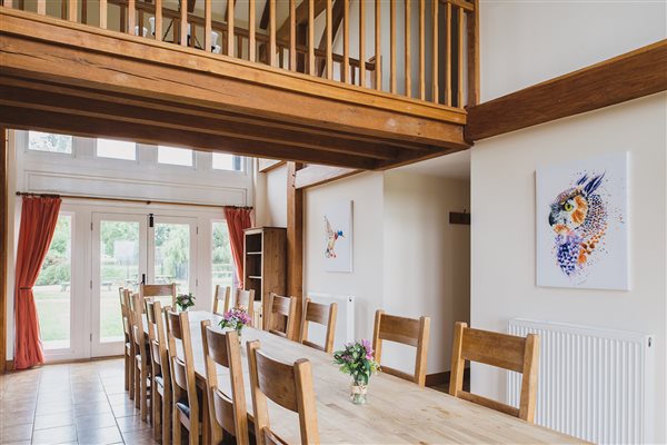 Large open plan living and dining spaces