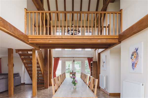 Large open plan living and dining spaces