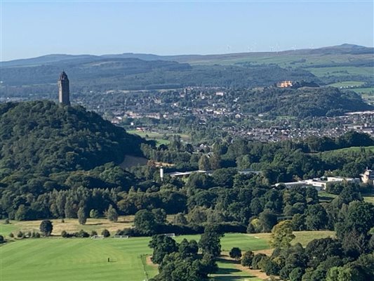 Wallace Monument & Stirling Castle from Dumyat hill